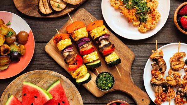 summer bbq table