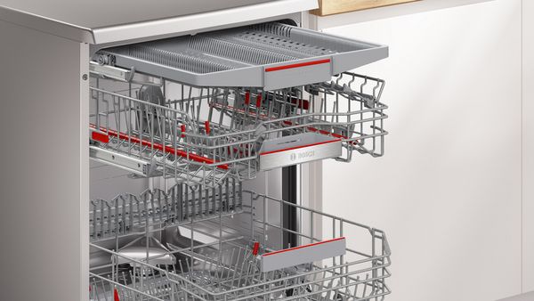 Dishwasher with rackmatic system