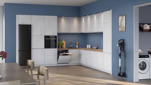 Bosch Virtual Kitchen with open dishwasher