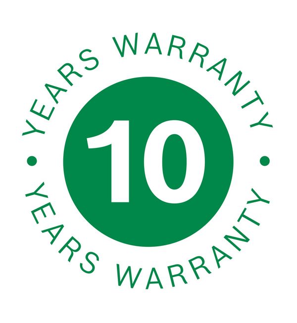 10 year warranty logo