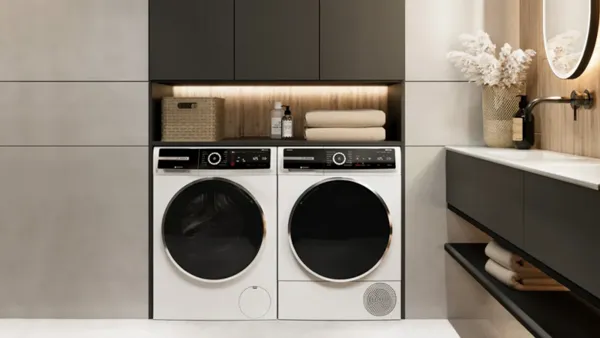 Bosch Laundry Washer and Dryer side by side