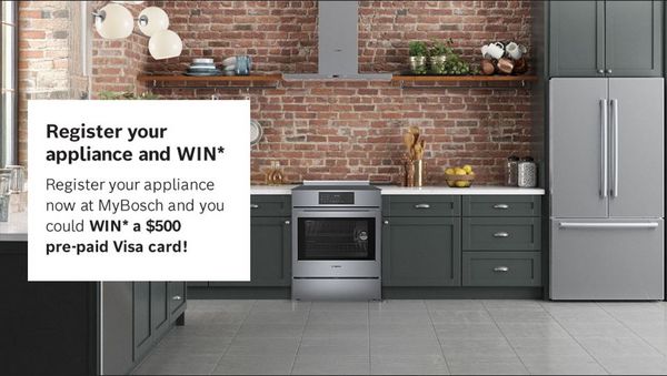 Register your Appliance and WIN* 