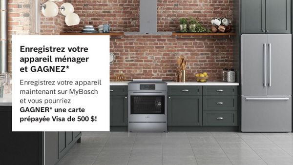 Enregistrez votre appareil ménager et GAGNEZ*