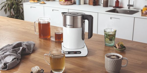 White Styline Kettle, Toaster and Coffee Filter Machine