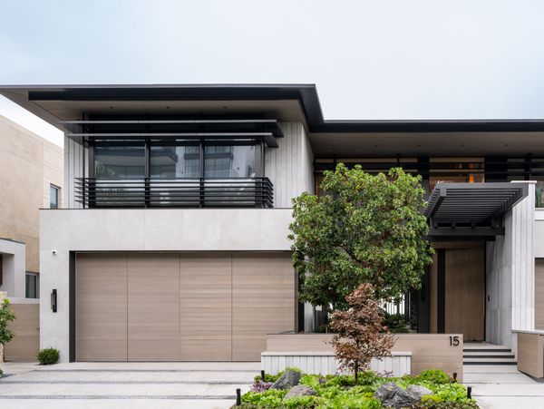 An exterior shot of Hawk & Co's Dana Point project with its inviting earth tones and textures. 