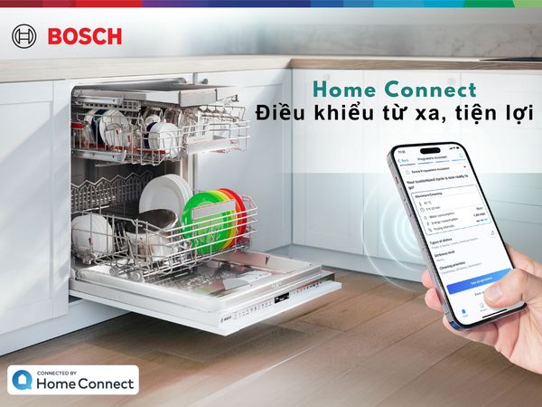 Tính năng Home Connect giúp người dùng điều khiển máy từ xa