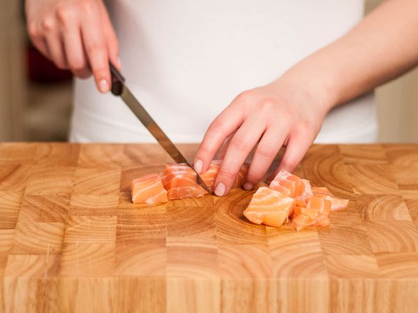 baked penne with salmon and leeks