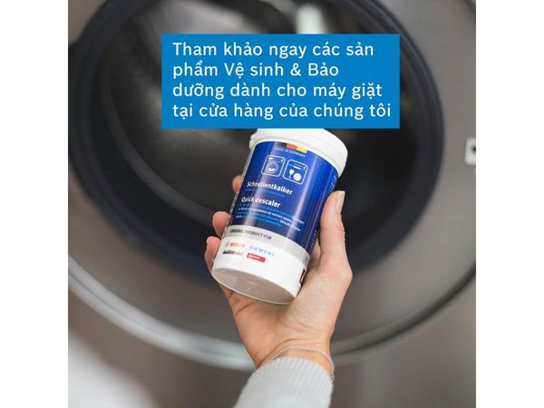 Nên vệ sinh máy giặt Bosch bằng các sản phẩm Clean and Care