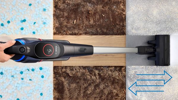 Vacuuming different dirt substances