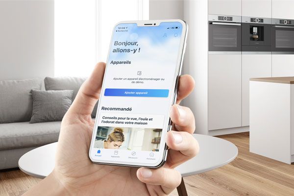 Smartphone avec l'application Home Connect