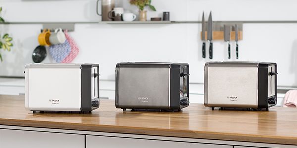 DesignLine toaster range in stainless steel, , cream, silver and grey