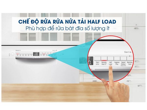 Chế độ Half Load có thể tự điều chỉnh lượng nước tiêu thụ