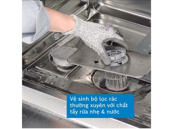 Bộ lọc rác phải được thường xuyên vệ sinh