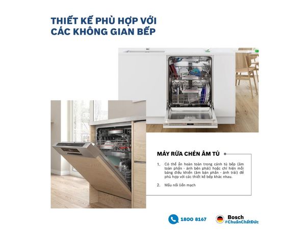 Máy rửa chén âm tủ cần được lắp đặt đúng cách