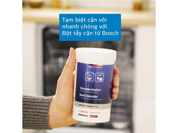 Bạn có thể sử dụng bột tẩy cặn từ Bosch