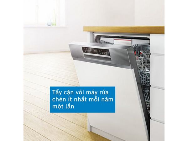 Tẩy cặn vôi giúp máy rửa bát hiệu quả hơn