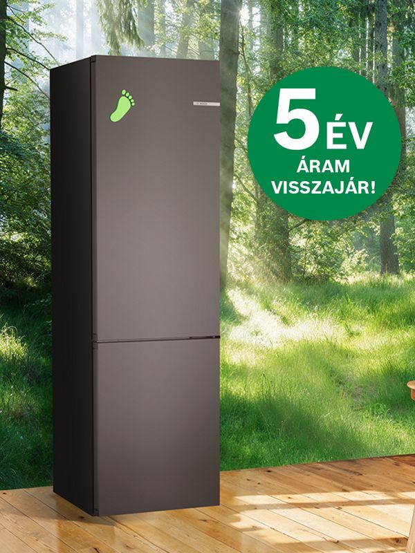 Bosch "A" energiaosztályú és Green Collection hűtők 5 év áram visszatérítéssel.
