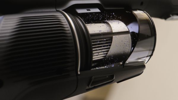 Particles going through vacuum filter