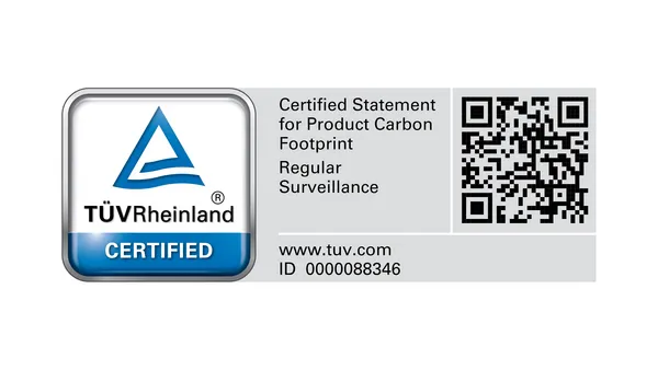 Etiqueta TÜV para la norma de frigoríficos Green Collection. 