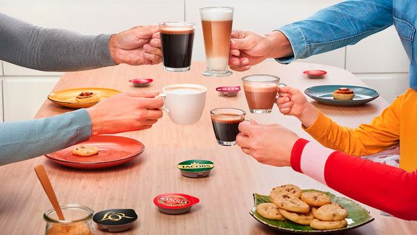 Multiple people with different Tassimo drinks