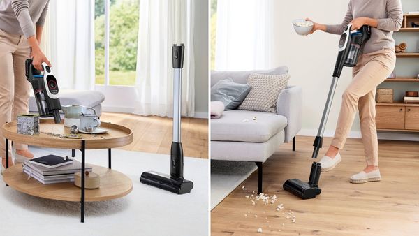 Person using Bosch Vacuum Cleaner in different ways