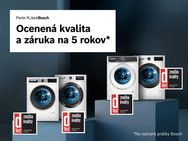 Práčky - oceňovaná kvalita a 5-ročná záruka