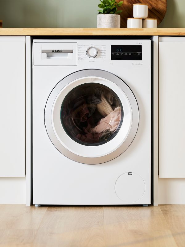 Bosch washing machine in utility room