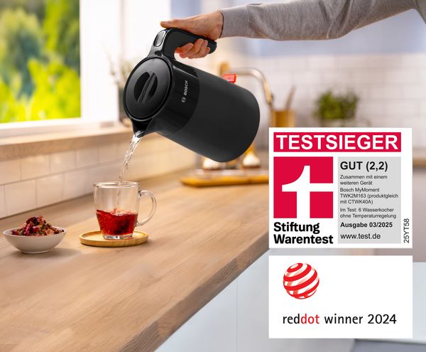 Die Stiftung Warentest Testsieger TWK2M163 (test 3/2025) sowie die produktgleichen Farbvarianten TWK2M161 und TWK2M164 (test 3/2025).