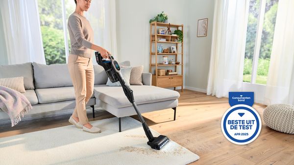 De Bosch Unlimited 10 BCS1041PET en BKS1041RHF werden door de Consumentenbond in april 2025 uitgeroepen tot Beste uit de Test.