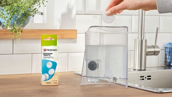 Tassimo descaling tablets being used