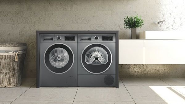 Lineup showing a washer dryer, washing machine and a dryer.