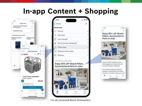 Bosch dishwasher home connect content shopping