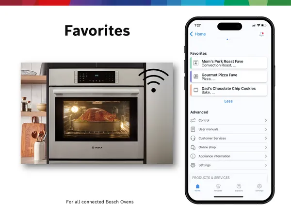 Bosch Smart Oven Favorites Home Connect