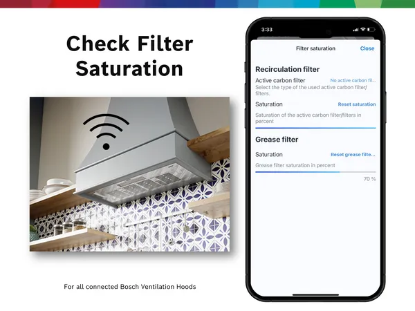 Bosch Smart Ventilation Hood Check Filter Saturation