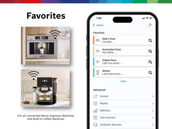 Bosch Smart Coffee machine favorites
