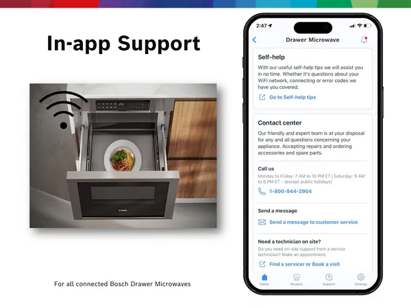 Bosch Smart Drawer Microwave Support Home Connect