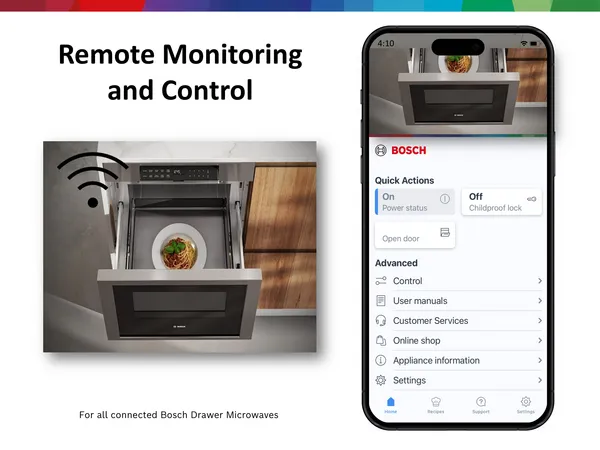 Bosch Drawer Microwave remote monitoring and control