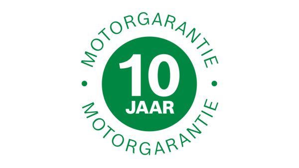 10 jaar motorgarantie logo.