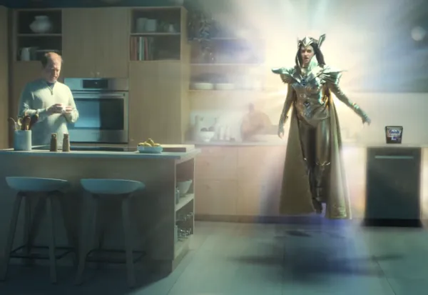 Bosch superhero with dishwasher closed in kitchen