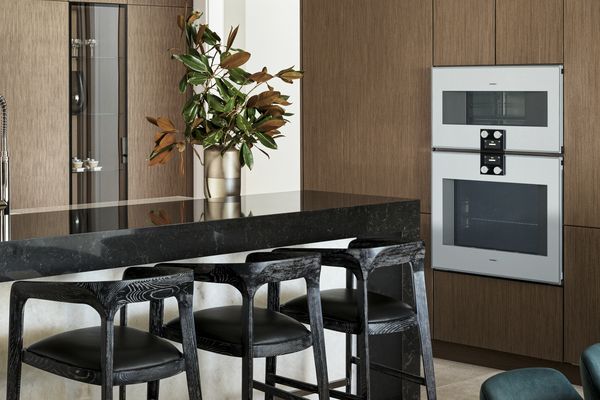 The luxury kitchen displaying 30 inch Gaggenau ovens