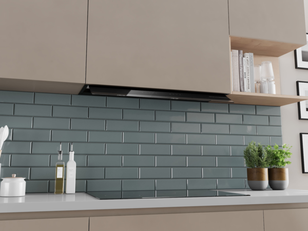 Integrierte Designhaube im Einbau