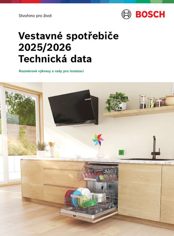 Moderní kuchyně s vestavěnými spotřebiči Bosch, včetně myčky, trouby a stylového dekoru se zelenými stěnami