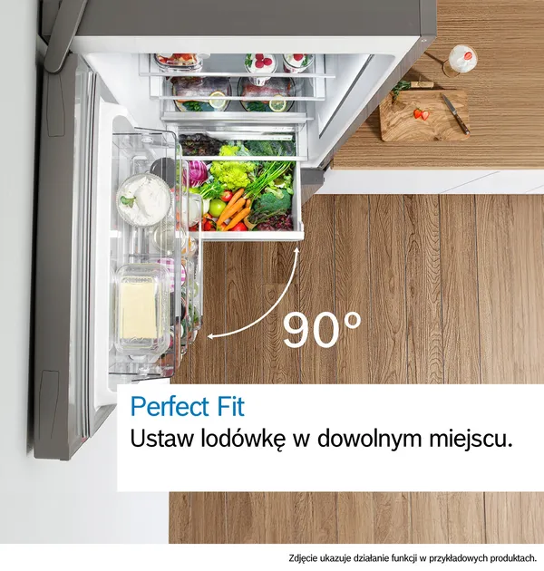 Zintegrowana lod&oacute;wka Bosch w bialej kuchni