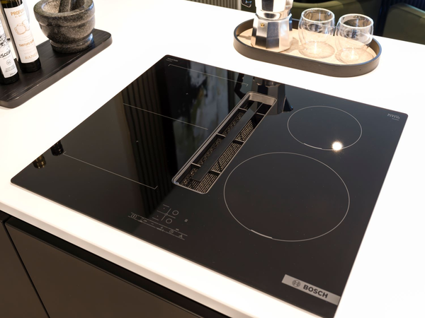 Bosch vented hob on kitchen island