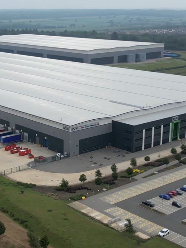 Aerial view of Corby office