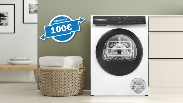 Asciugatrice Serie 6: Ricevi un cashback di 100 Euro