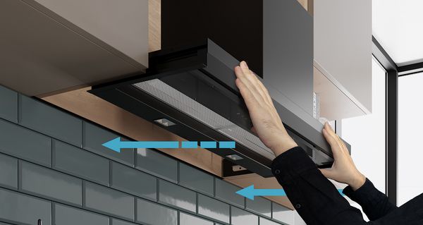 Монтаж на аспиратор за пълно вграждане Bosch.