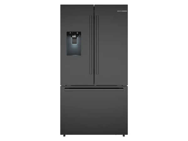 product shot of black stainless steel bosch refrigerator B36CD52SNB 