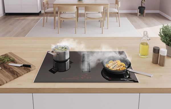 kuchnia idukcyjna z wyciagiem