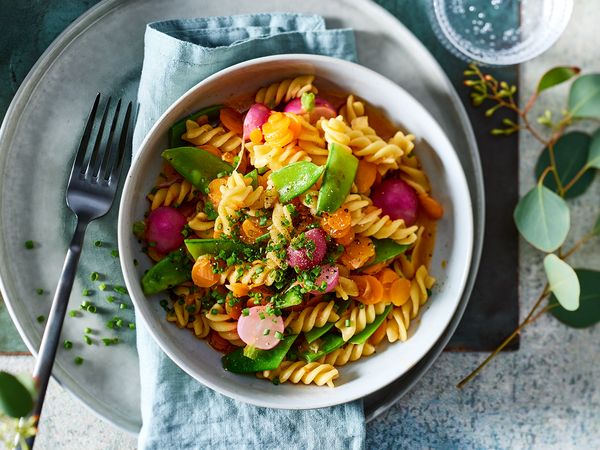 One-Pot-Pasta mit zartem Gemüse